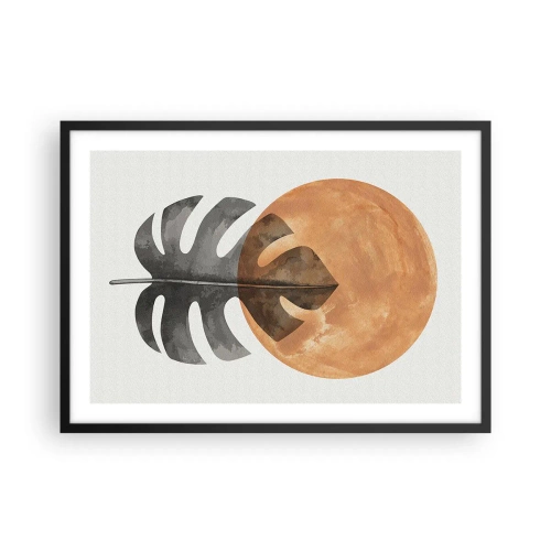 Pôster com moldura preta - Sempre o sol - 70x50 cm