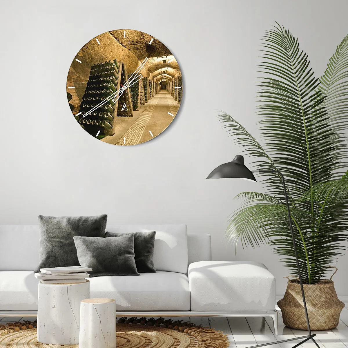 Relógio de parede - Relógio em vidro - O nascimento do sabor - 30x30 cm