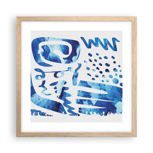 Pôster com moldura de carvalho claro - Voltar às raízes - 40x40 cm