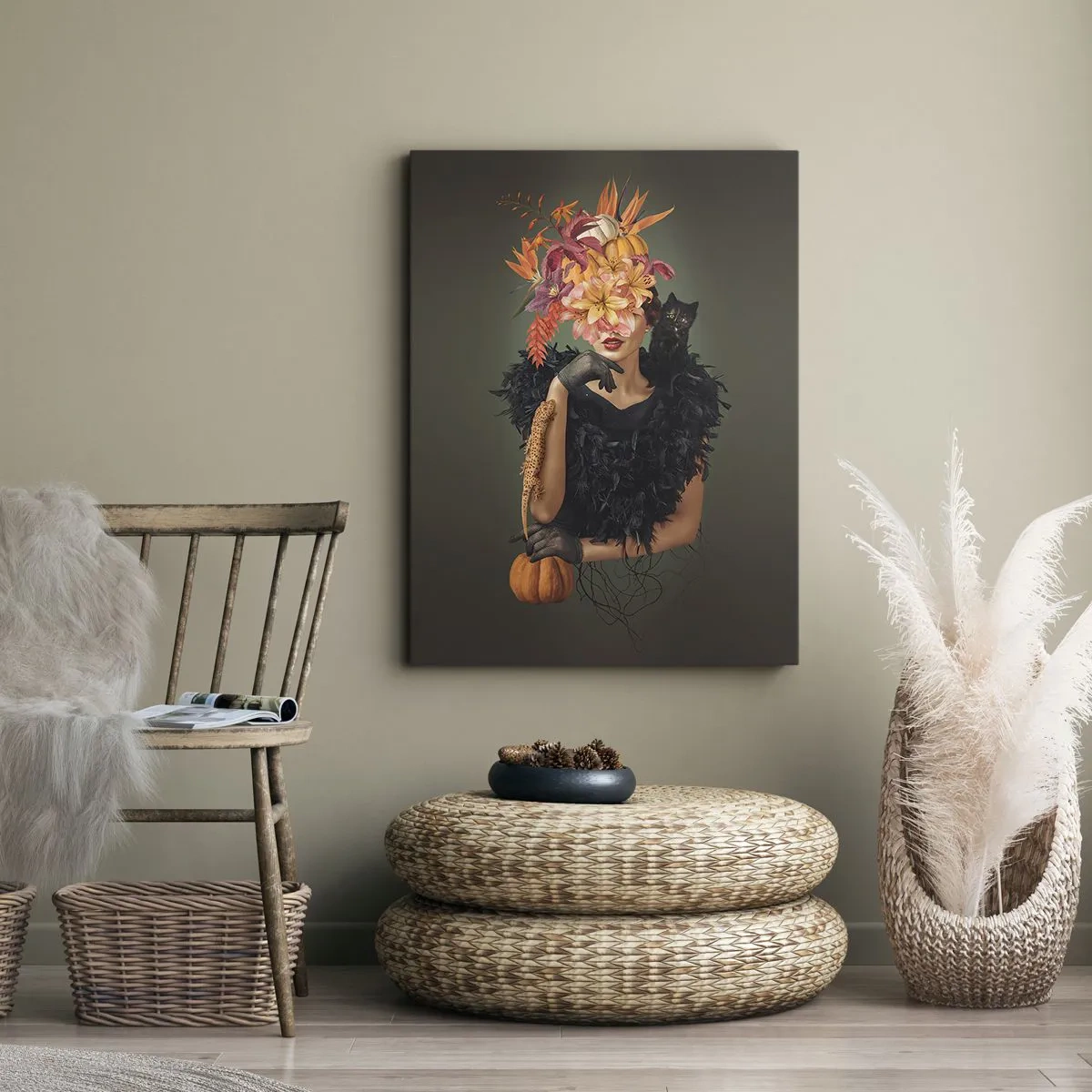 Quadro em tela - O feitiço da bruxa - 55x100 cm