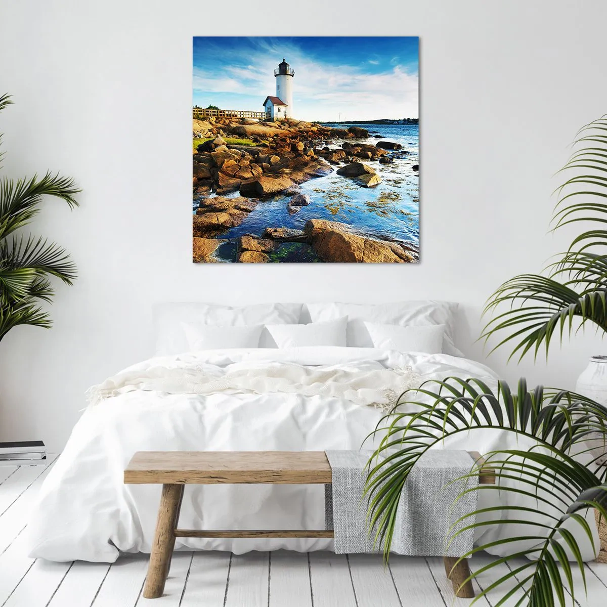 Quadro em tela - Voltem bem, estou à espera - 40x40 cm