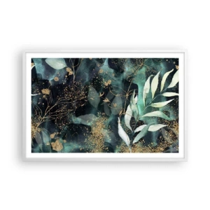 Pôster em moldura branca - Jardim Mágico - 91x61 cm