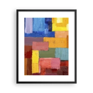 Pôster com moldura preta - Cada um diferente, todos coloridos - 40x50 cm