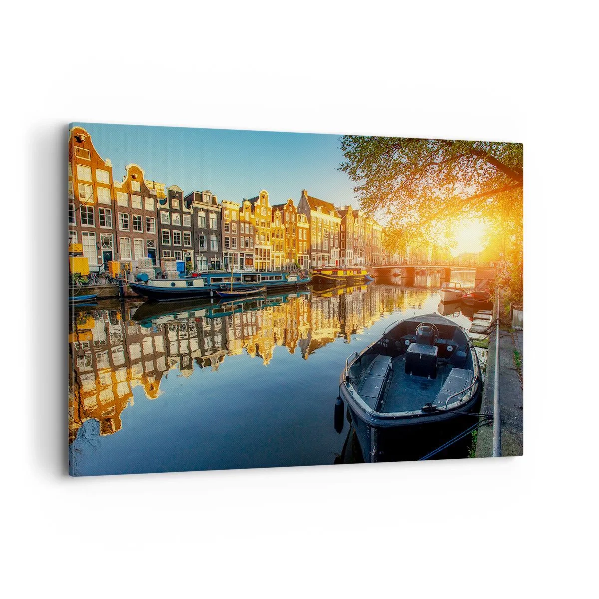 Quadro em tela - Manhã em Amsterdã - 100x70 cm