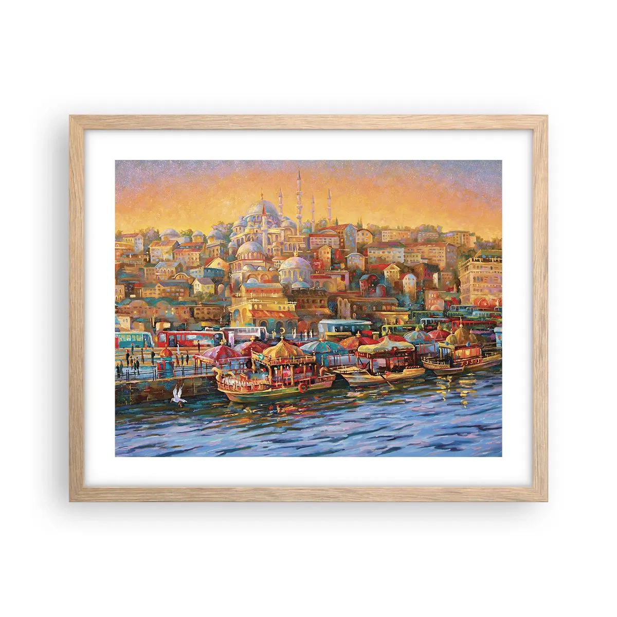 Pôster com moldura de carvalho claro - Conto de Istambul - 50x40 cm