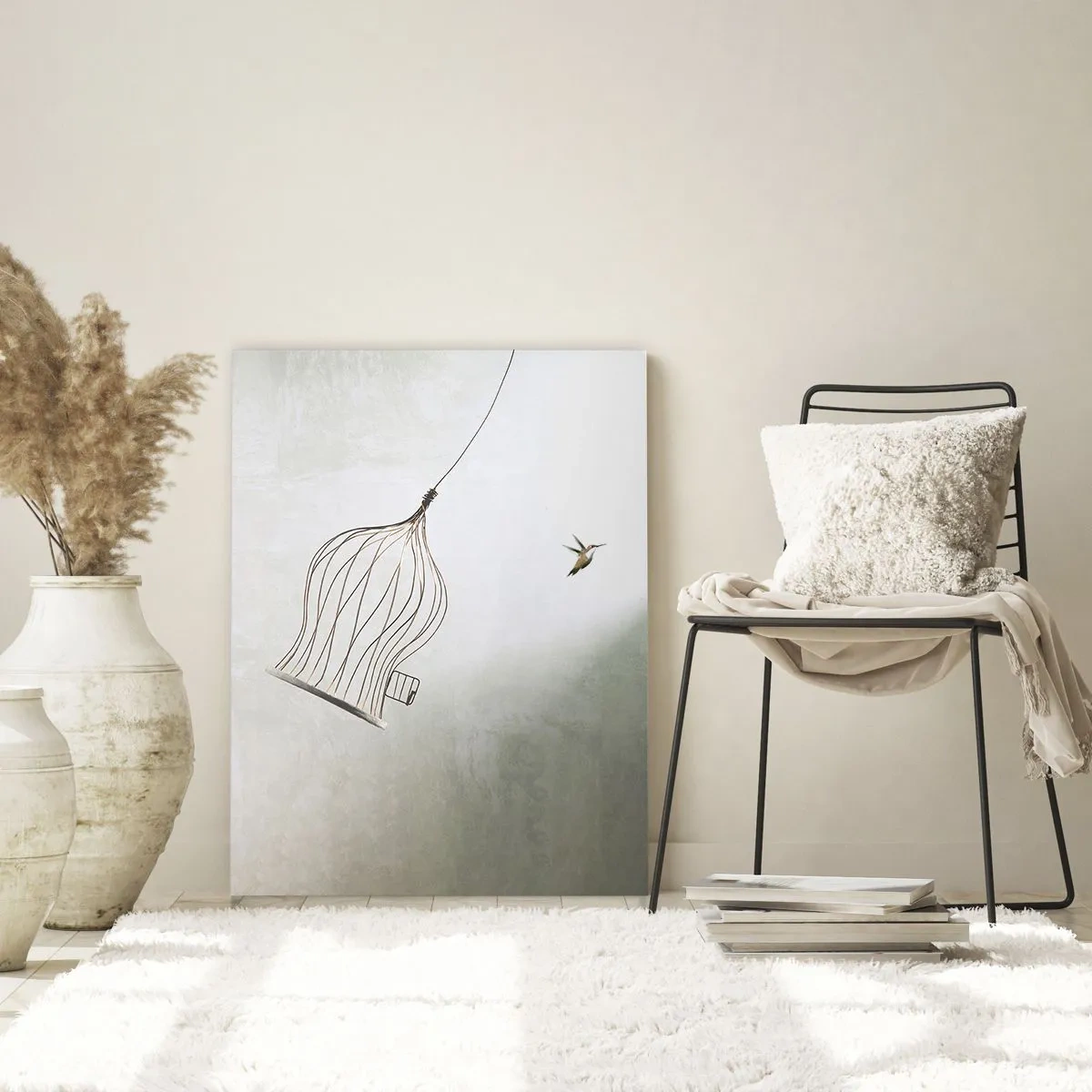 Quadro em vidro - Enfim a liberdade - 80x120 cm