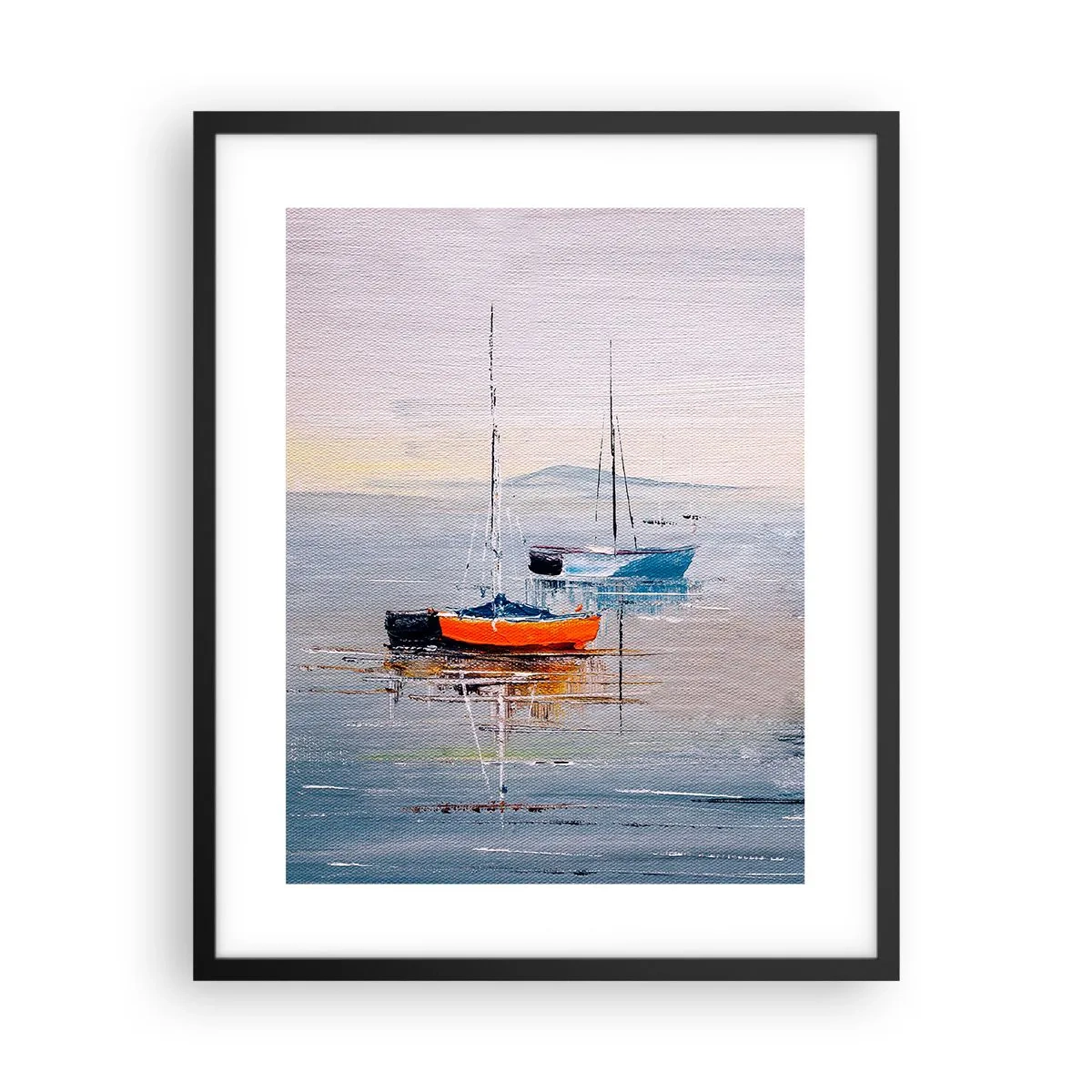 Pôster com moldura preta - Um merecido descanso - 40x50 cm