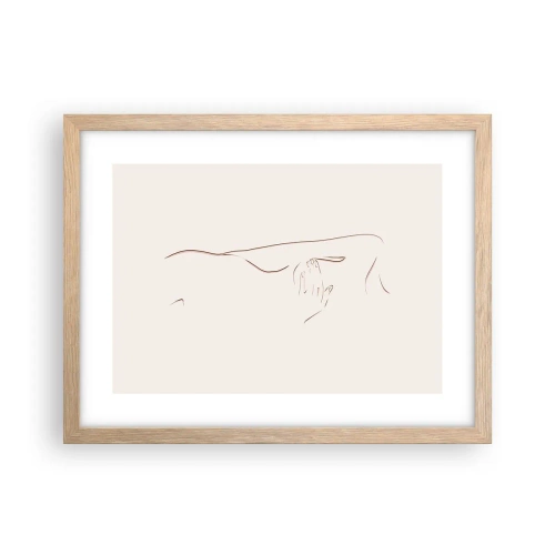 Pôster com moldura de carvalho claro - A forma do desejo - 40x30 cm