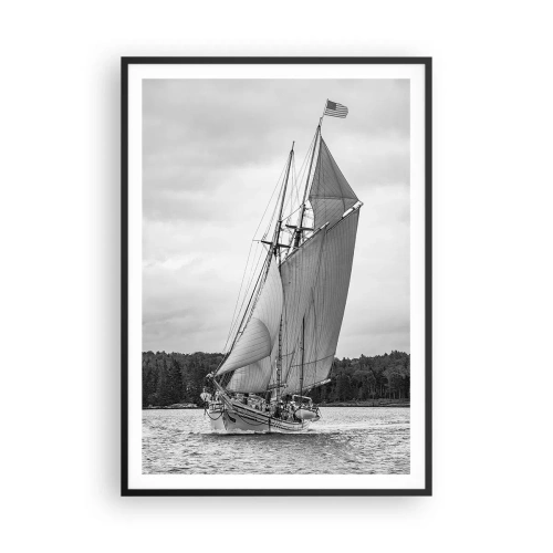 Pôster com moldura preta - Irmãos do vento - 70x100 cm