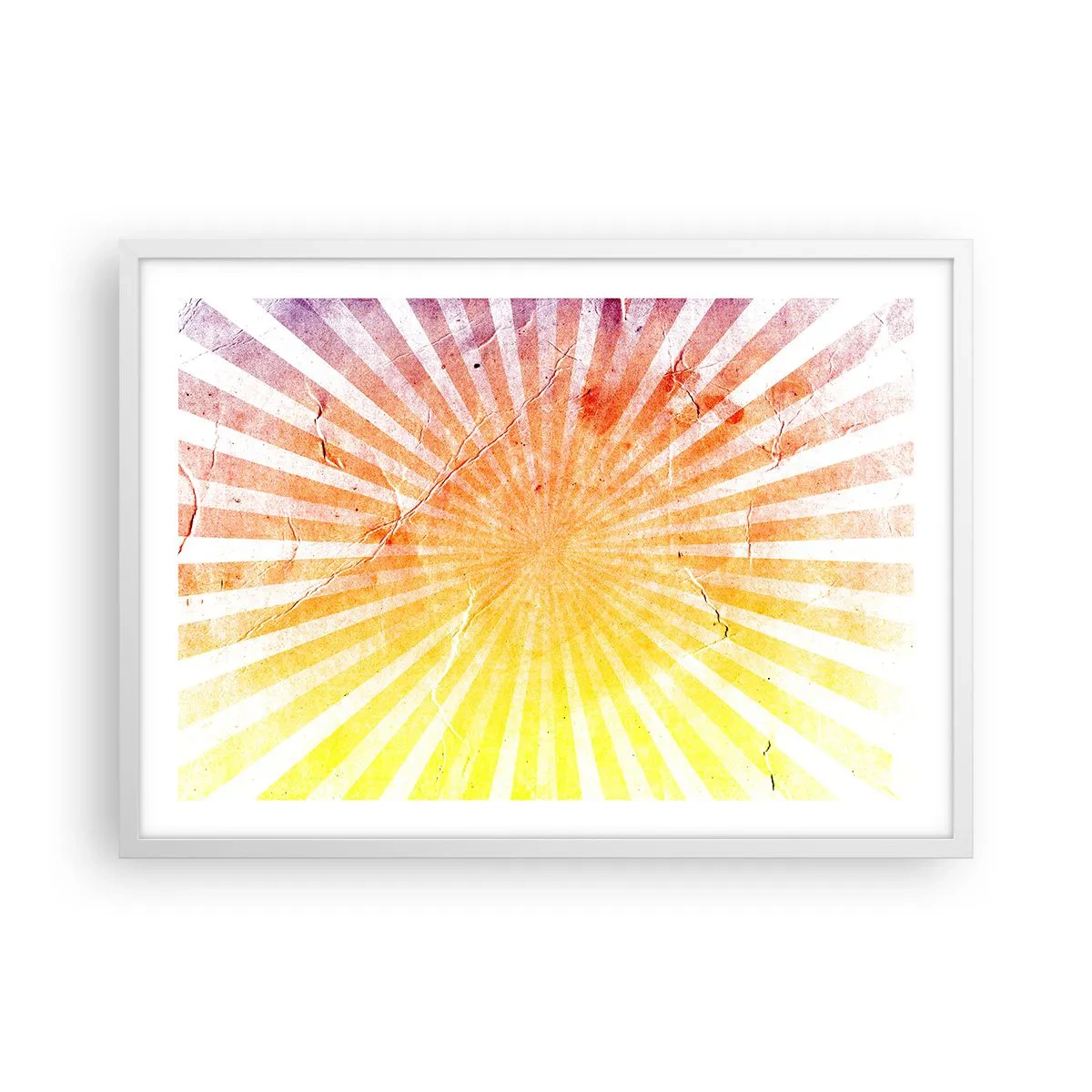 Pôster em moldura branca - Nasceres e entardeceres - 70x50 cm