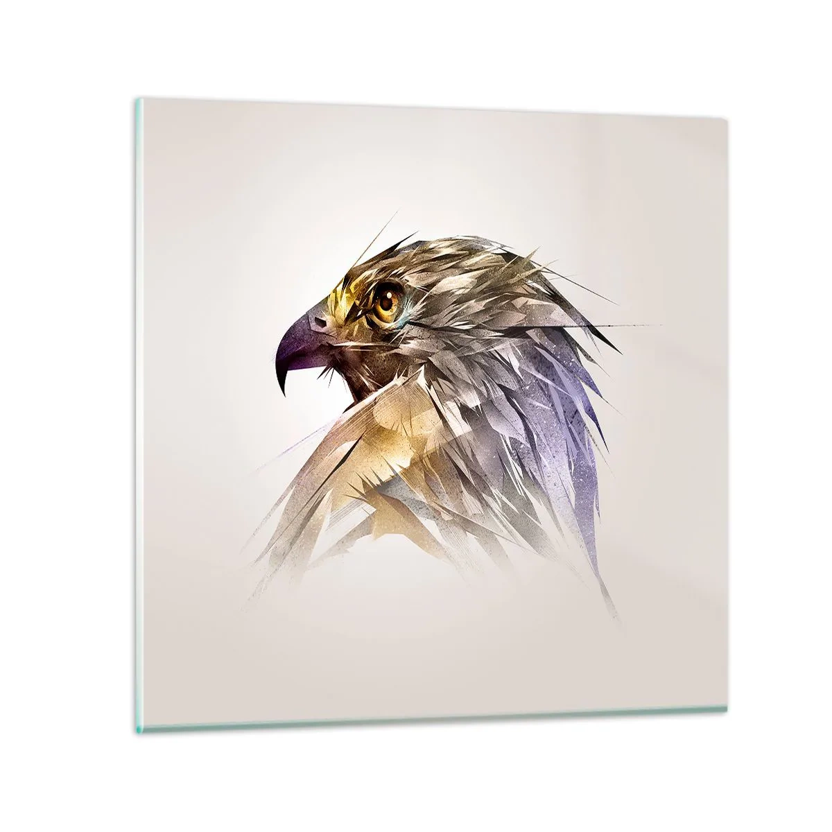 Quadro em vidro - Retrato de um guerreiro - 70x70 cm