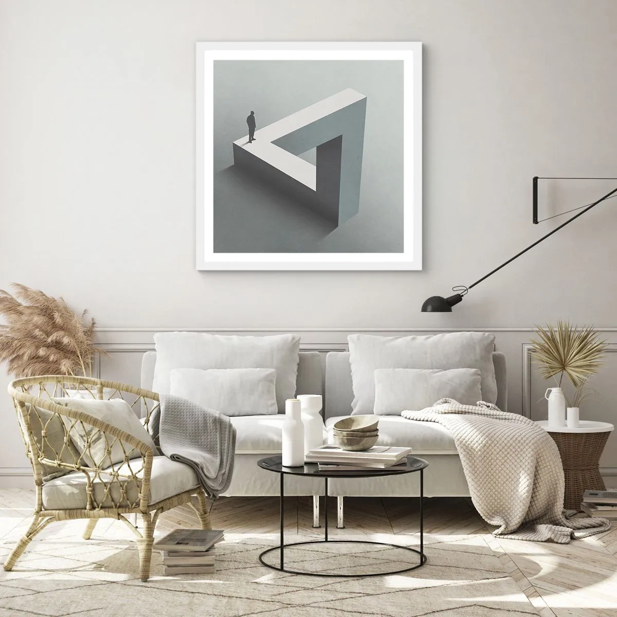 Pôster em moldura branca - Mas é possível - 40x40 cm