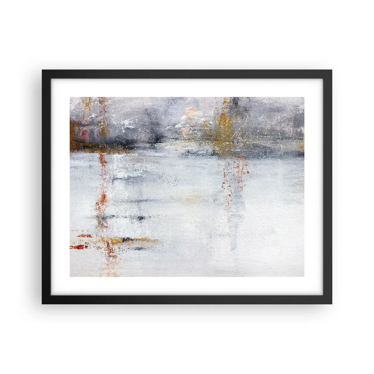 Pôster com moldura preta - Atrás da cortina de ar - 50x40 cm