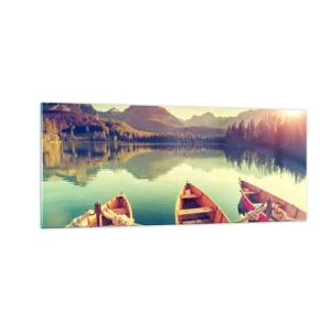 Quadro em vidro - Viver de acordo com as suas leis - 100x40 cm