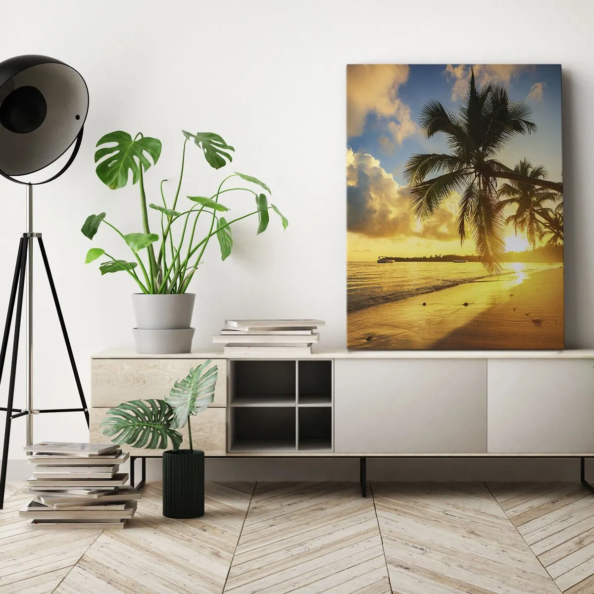 Quadro em tela - Um sonho caribenho - 45x80 cm