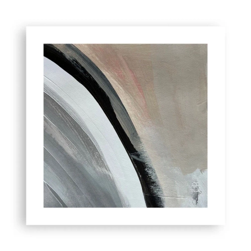 Pôster - Composição: arco preto e cinza - 40x40 cm