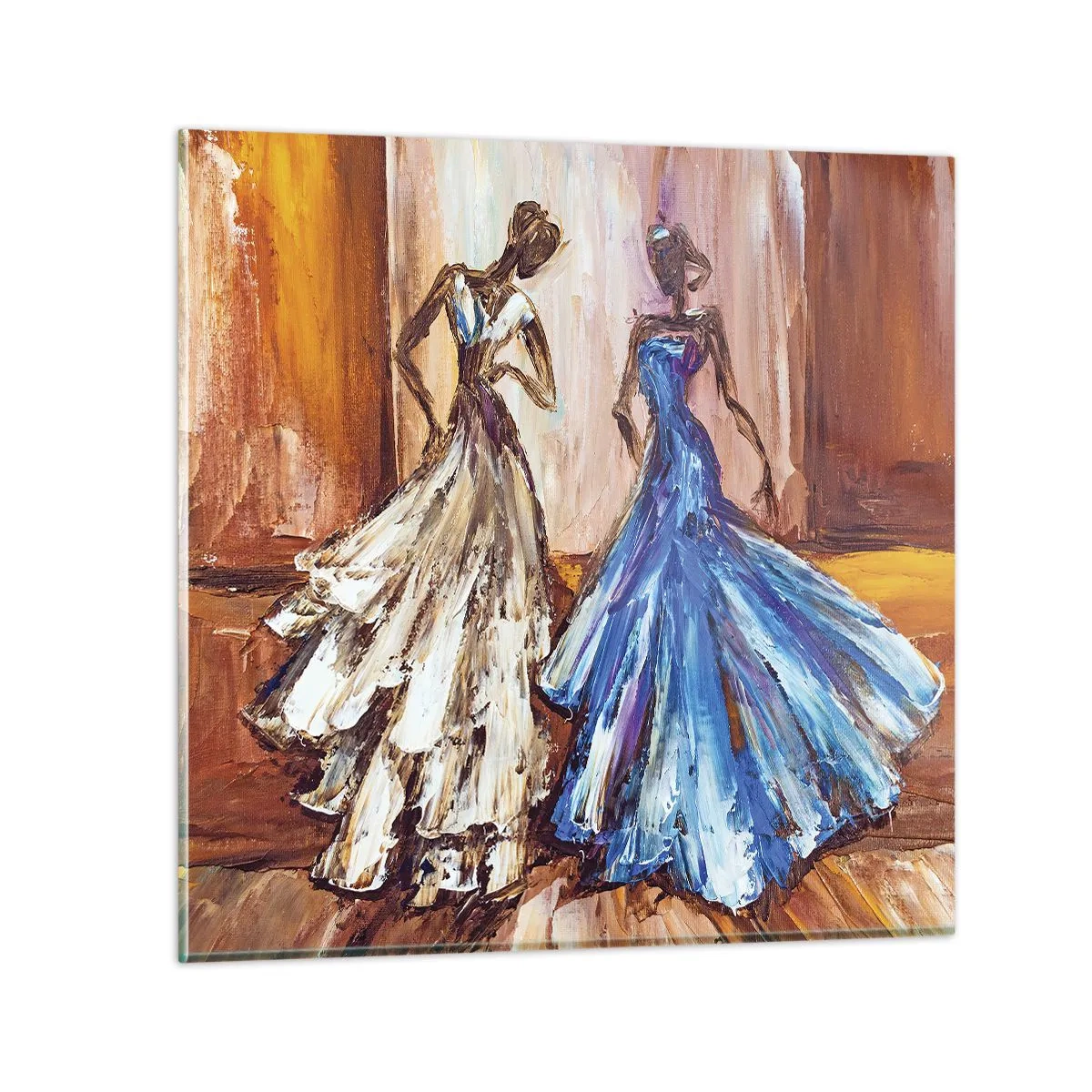 Quadro em vidro - Uma bela dupla - 30x30 cm