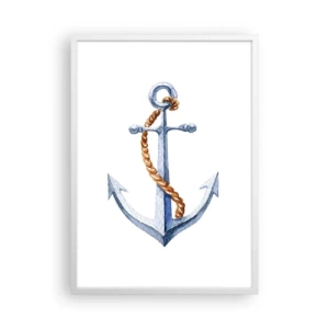 Pôster em moldura branca - Ahoy aventura! - 50x70 cm