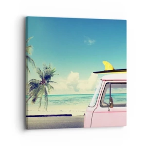 Quadro em tela - Está na hora das férias - 30x30 cm