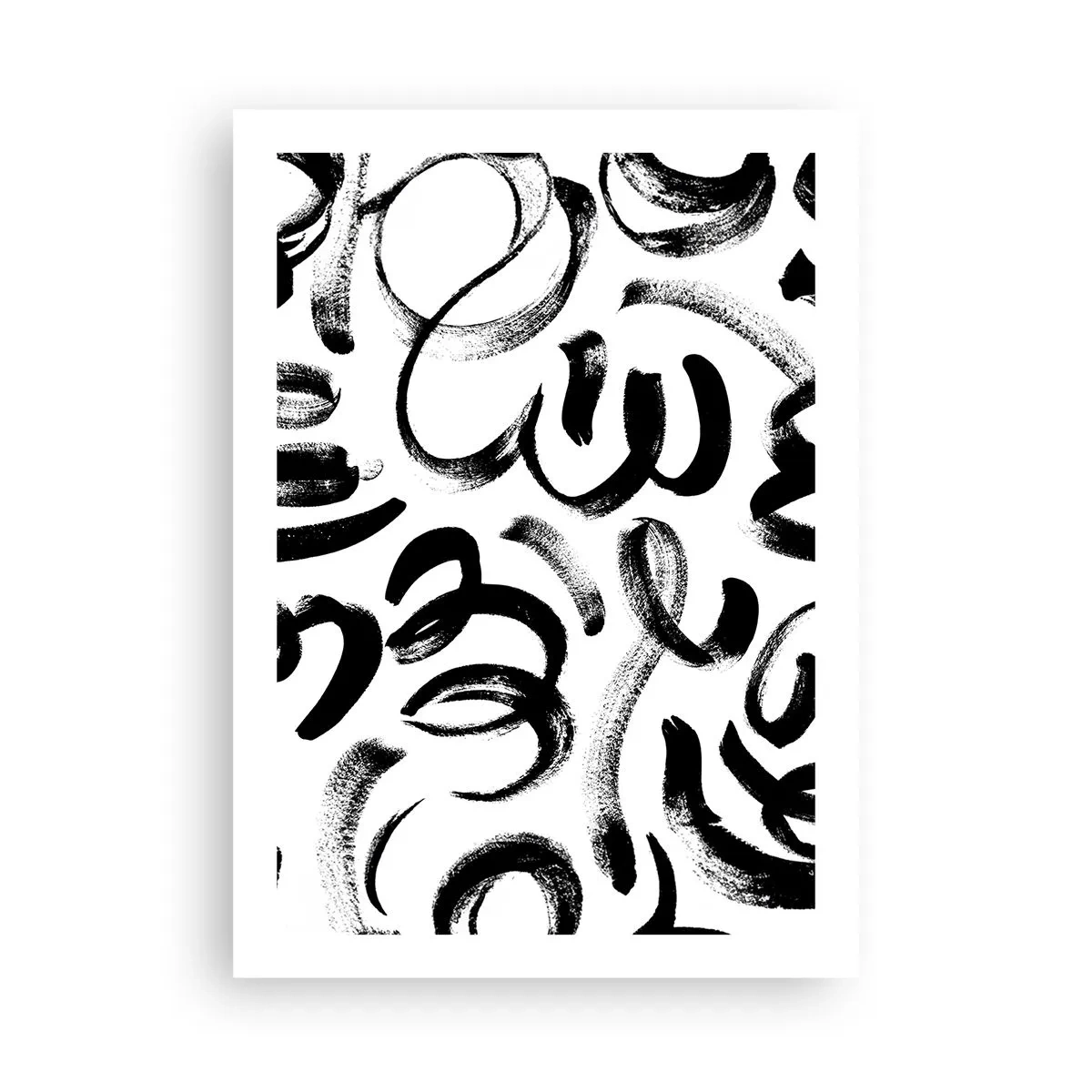 Pôster - Preto sobre branco - 50x70 cm