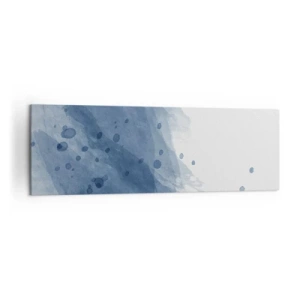 Quadro em tela - Tule azul - 160x50 cm