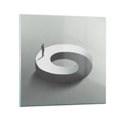 Quadro em vidro - Seja inteligente - 70x70 cm