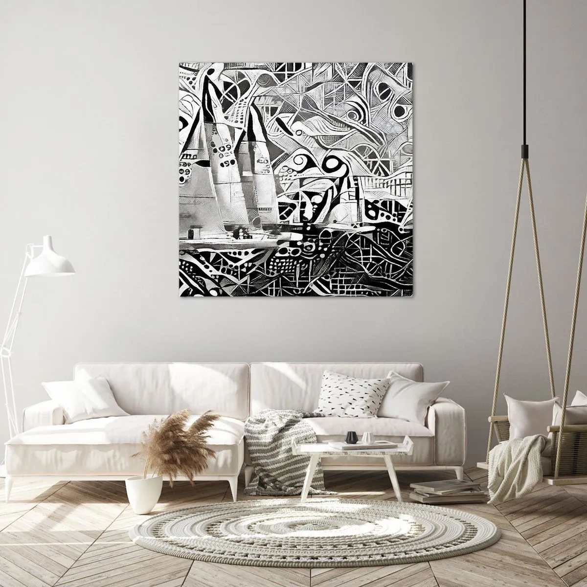 Quadro em tela - Entre as ondas - 40x40 cm