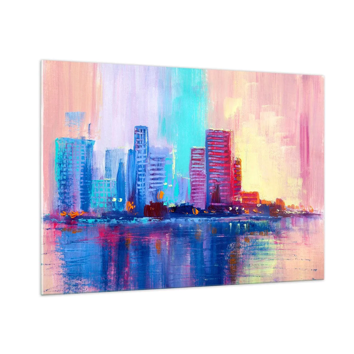 Quadro em vidro - Banhada em cores - 100x70 cm