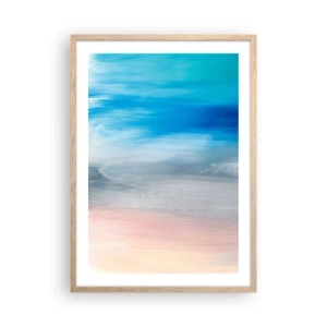 Pôster com moldura de carvalho claro - Elementos: ar - 50x70 cm
