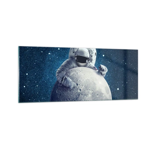 Quadro em vidro - Coringa do espaço - 100x40 cm