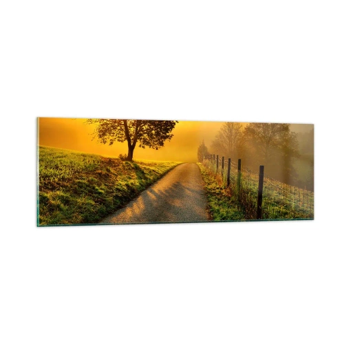 Quadro em vidro - Uma tarde agradável - 90x30 cm