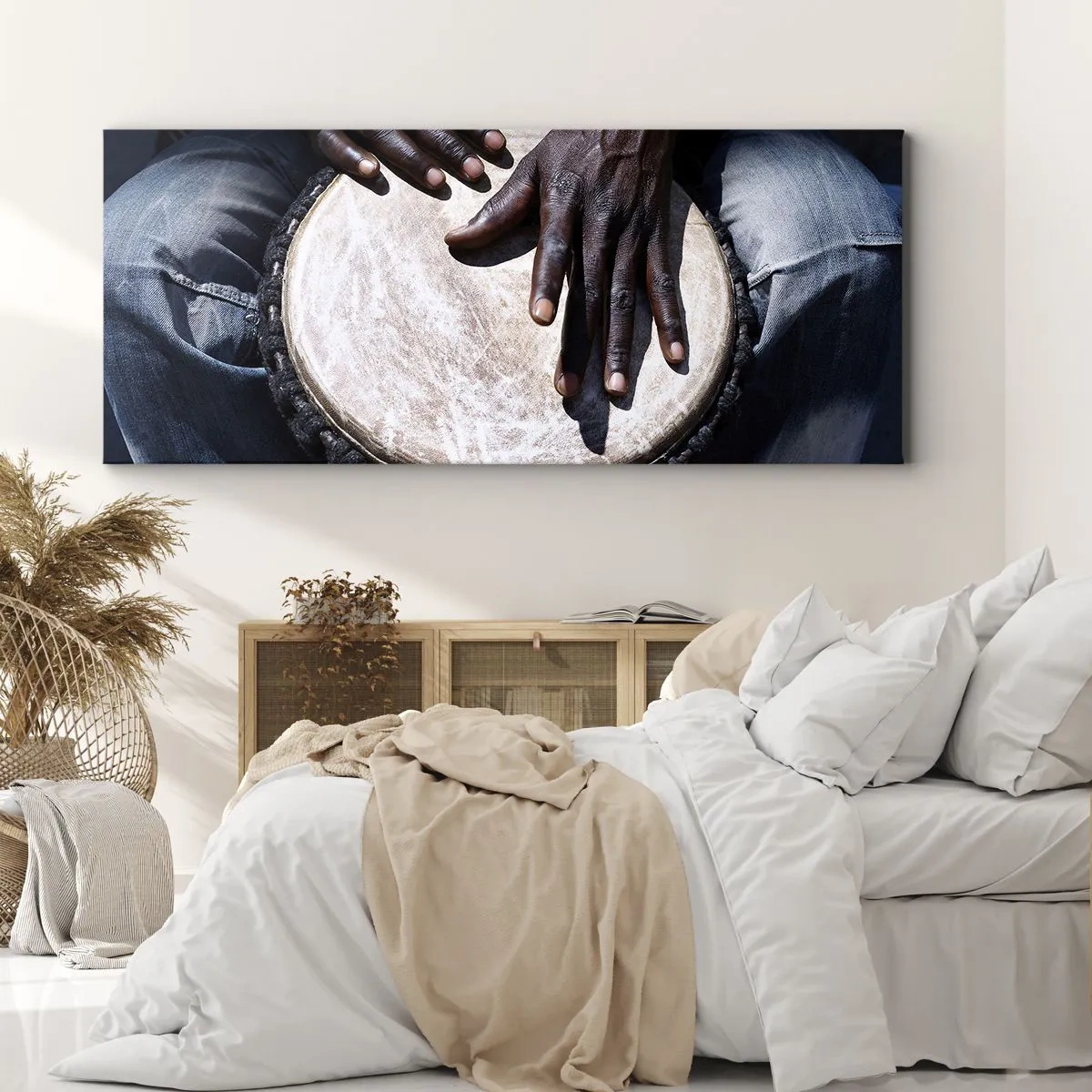 Quadro em tela - Viva no seu próprio ritmo - 100x40 cm