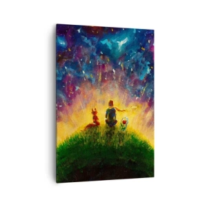 Quadro em tela - Amor e amizade - o mundo inteiro - 70x100 cm
