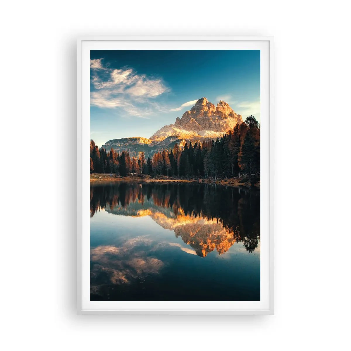 Pôster em moldura branca - Paisagem dupla - 70x100 cm