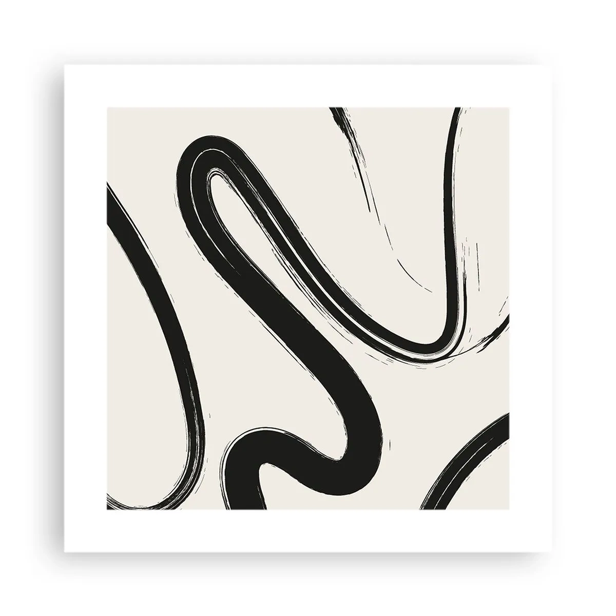 Pôster - Capricho preto e branco - 40x40 cm