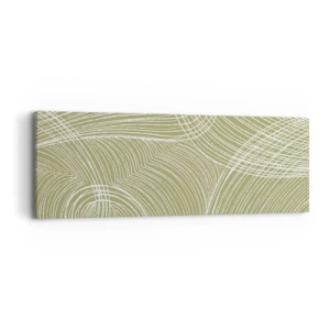 Quadro em tela - Abstração intrincada em branco - 90x30 cm