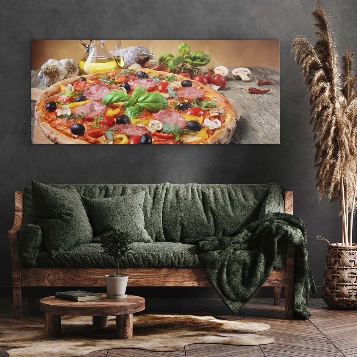 Quadro em tela - Com um sabor verdadeiramente italiano - 100x40 cm