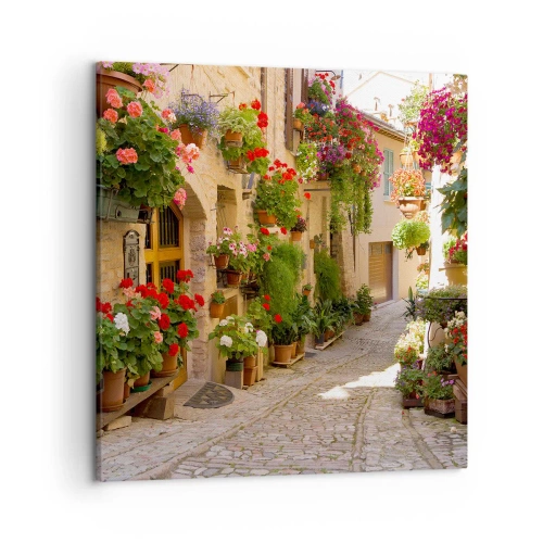 Quadro em tela - Nas flores do dilúvio - 50x50 cm