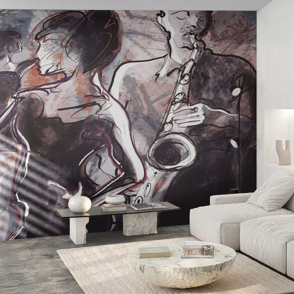 Papel de Parede Premium Canvas - Deixar-se levar pela música - Música, Jazz, Dança - 500x350 cm