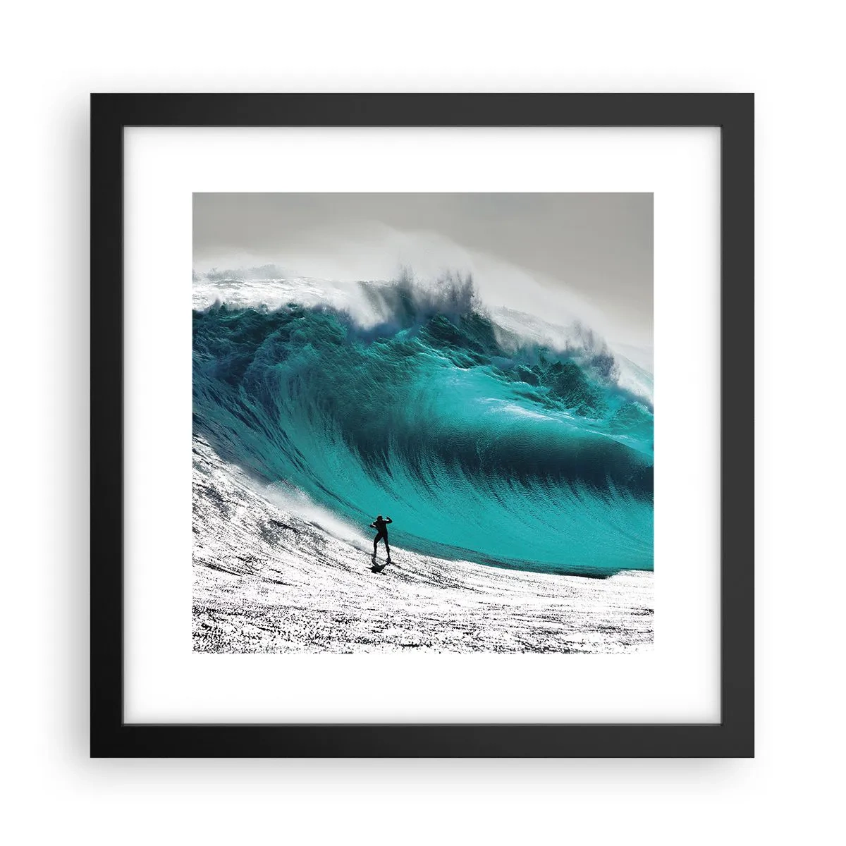 Pôster com moldura preta - Desafio aceite - 30x30 cm