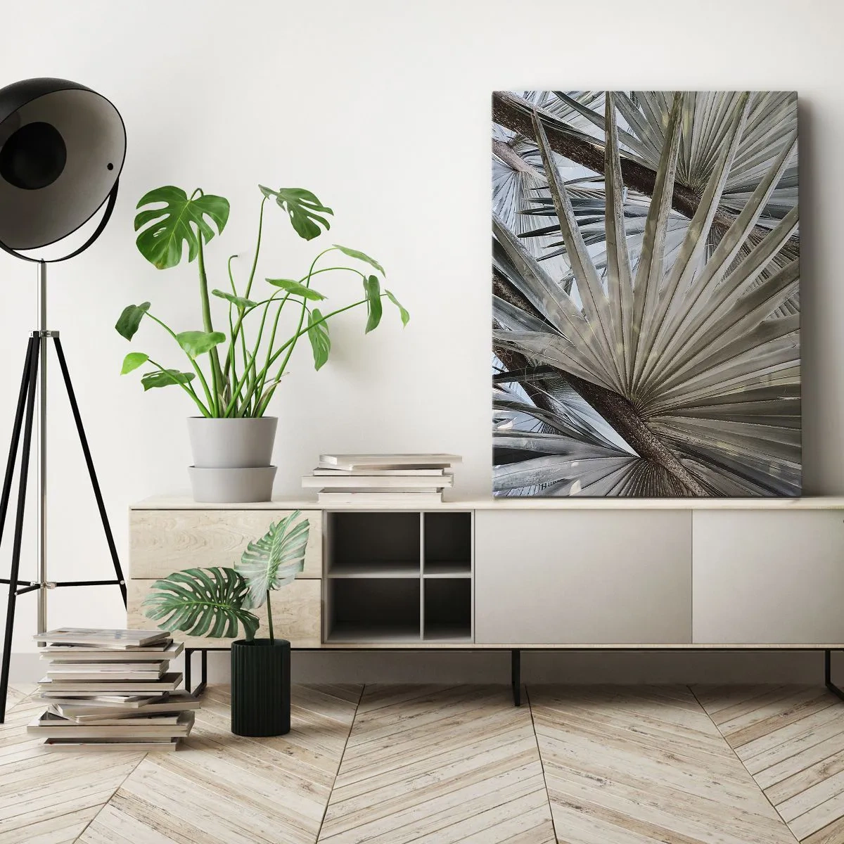 Quadro em tela - Leques nos trópicos - 50x70 cm