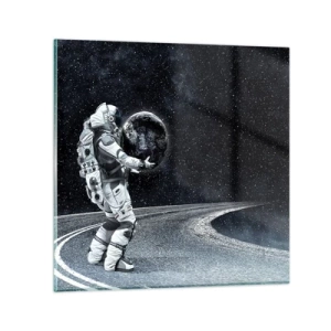 Quadro em vidro - Na Via Láctea - 60x60 cm