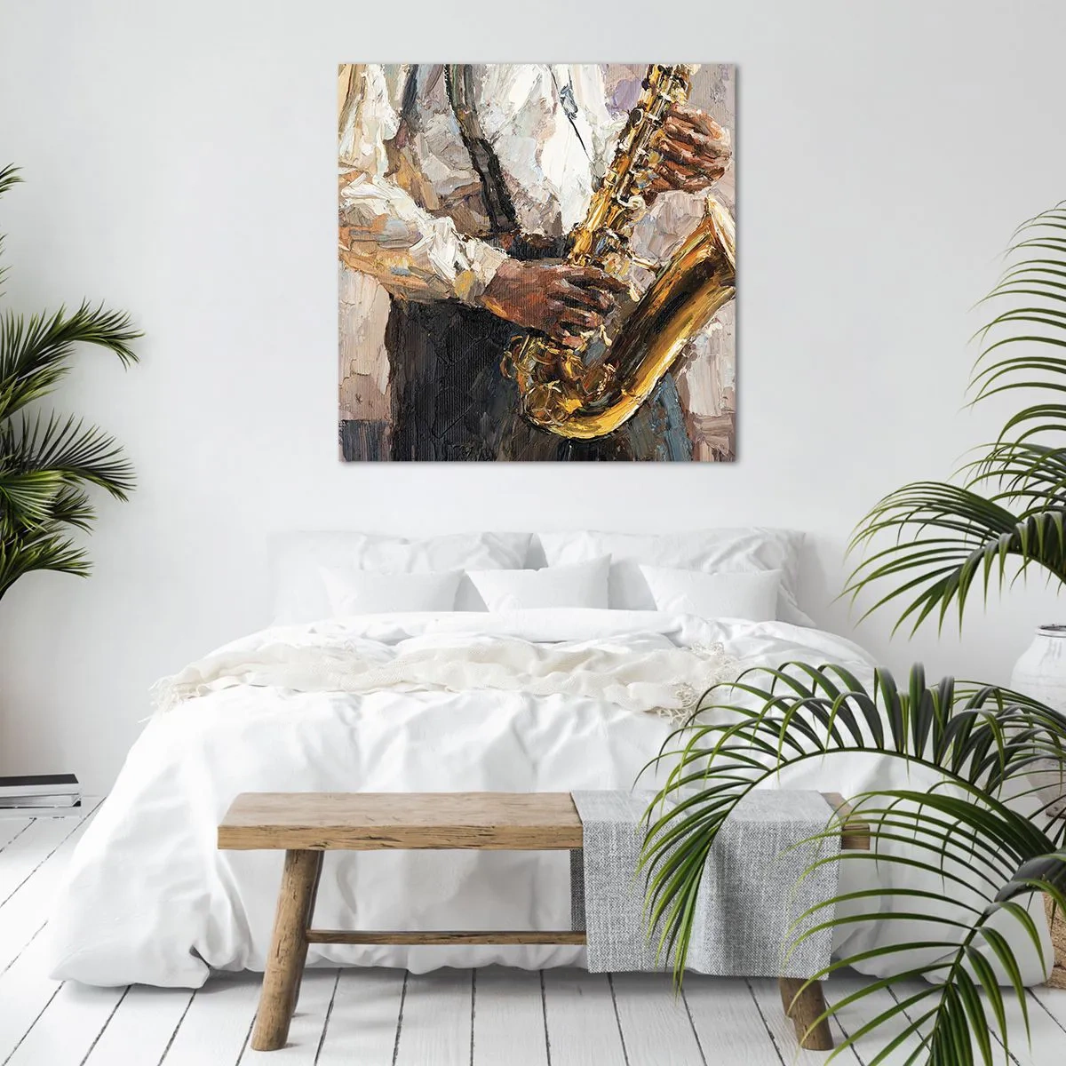 Quadro em tela - Hora do solo - 30x30 cm