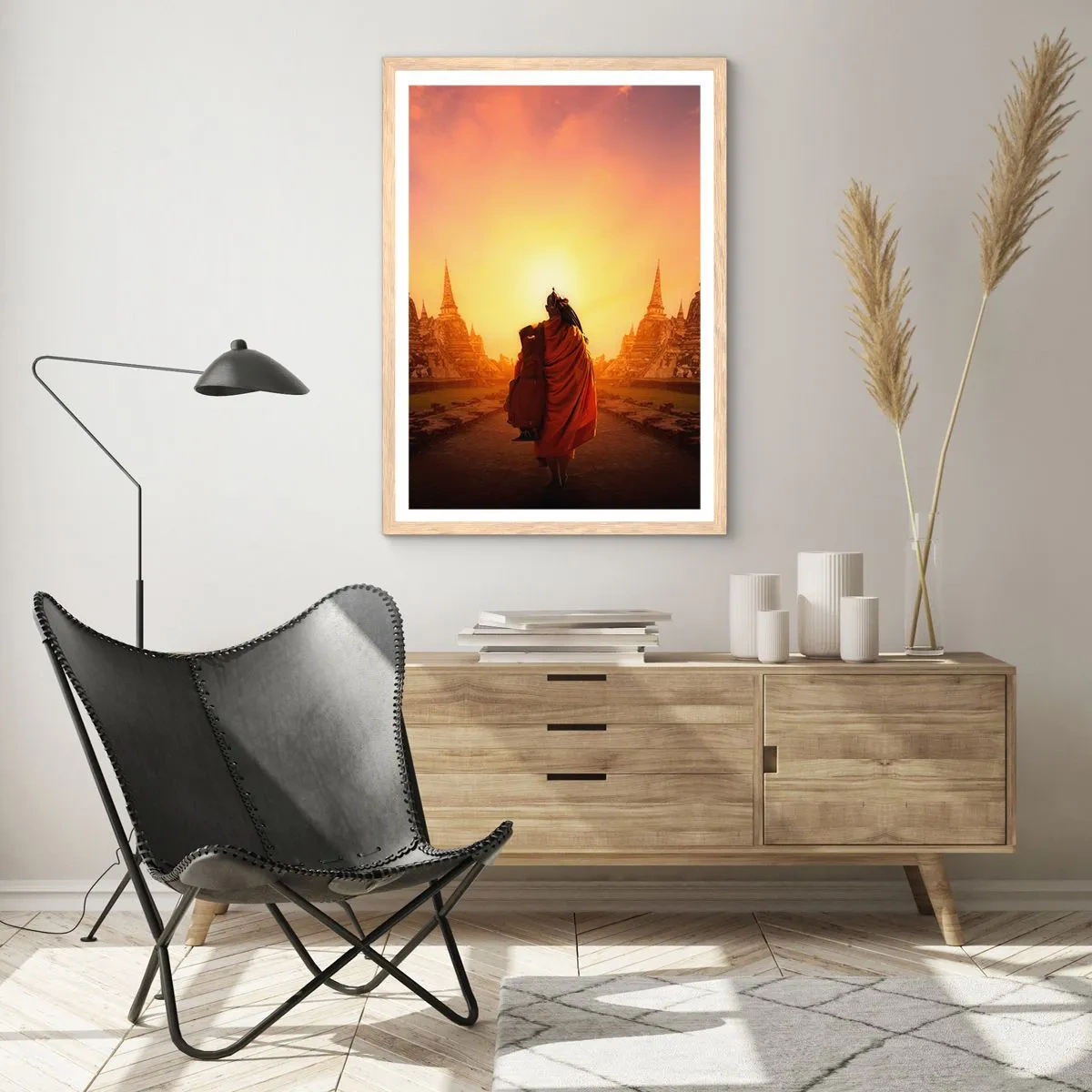 Pôster com moldura de carvalho claro - Em paz para a eternidade - 70x100 cm