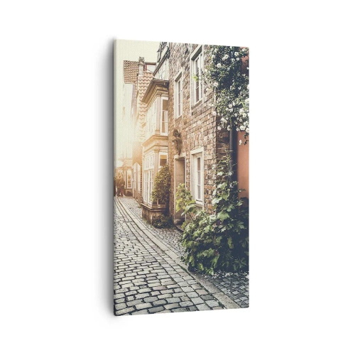 Quadro em tela - Beco rosa em brilho rosa - 55x100 cm