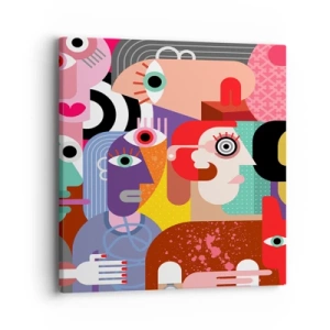 Quadro em tela - Viemos da parte do Sr. Picasso - 40x40 cm