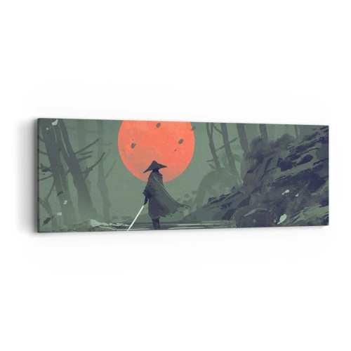 Quadro em tela - O guerreiro da lua vermelha - 90x30 cm