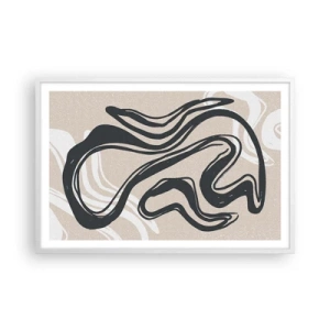 Pôster em moldura branca - Expressão multiplicada - 91x61 cm