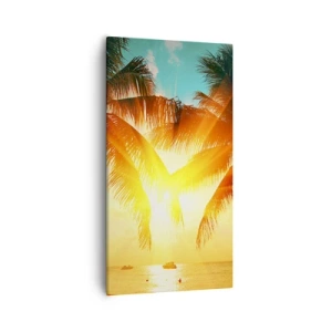 Quadro em tela - Casal exótico - 55x100 cm