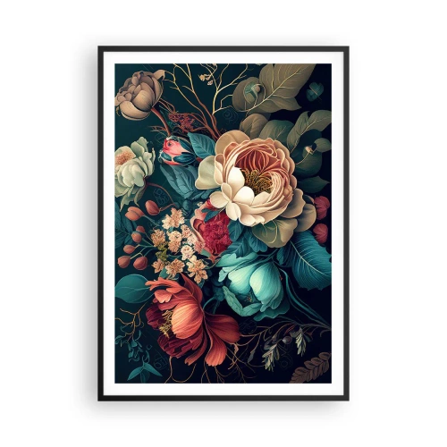 Pôster com moldura preta - Charme do século 19 - 70x100 cm